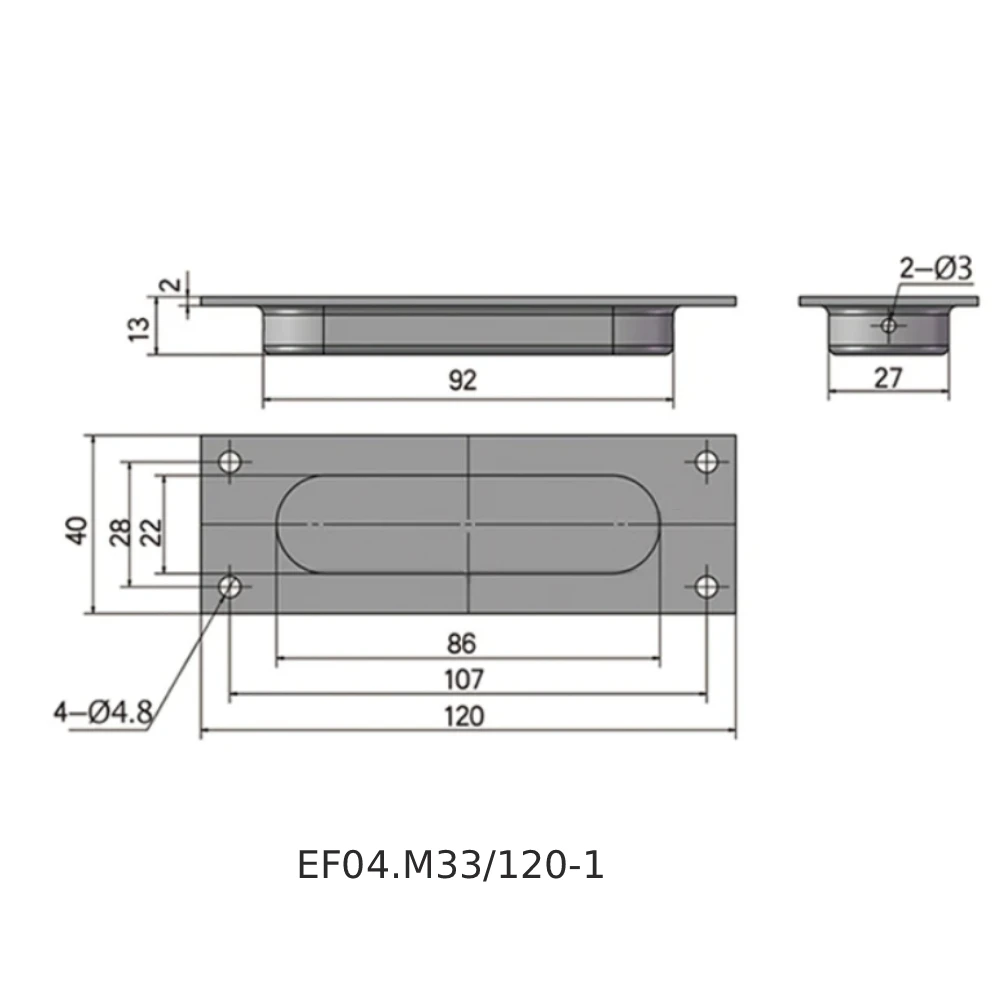 Скрытые ручки EF04.M33 — схема №1