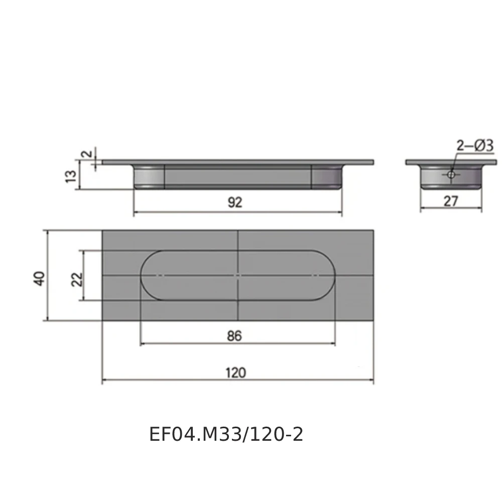 Скрытые ручки EF04.M33 — схема №2