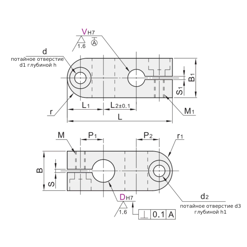 Двусторонние зажимы EF16.RDA21-22 — схема №1