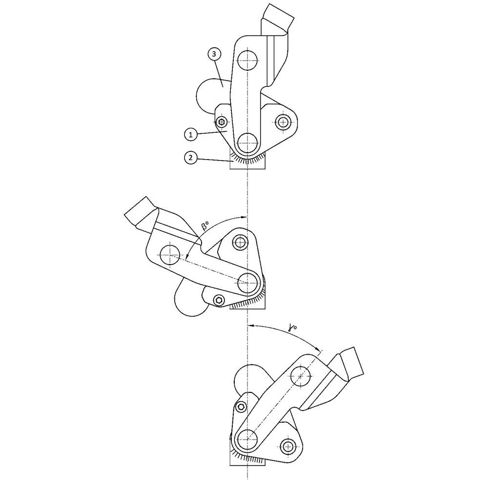 Вертикальные зажимы для тяжелых условий эксплуатации серии EF14.150U — схема №3