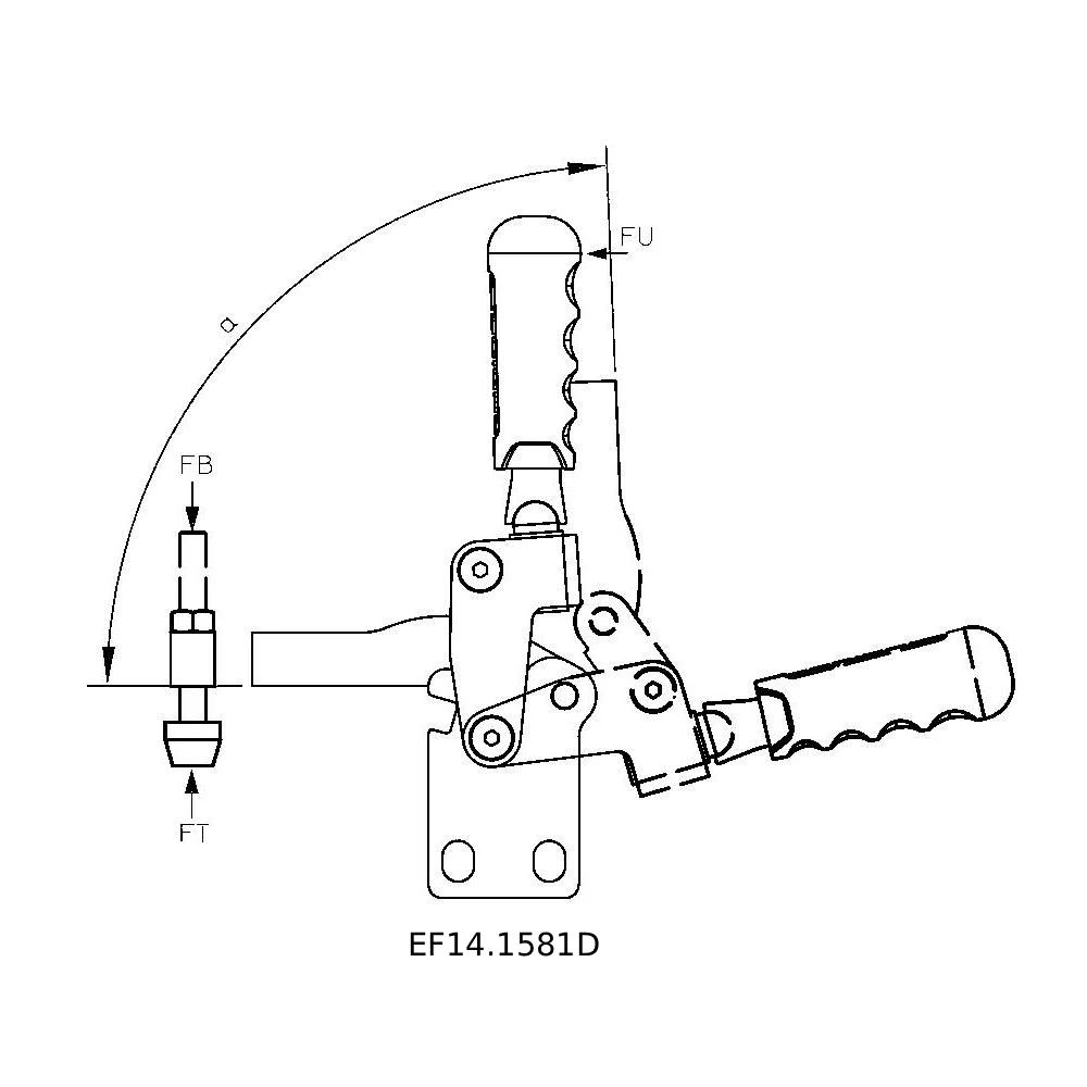 Вертикальные зажимы для тяжелых условий эксплуатации серии EF14.158D — схема №2