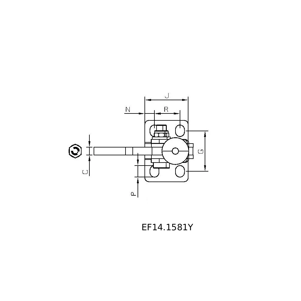Вертикальные зажимы для тяжелых условий эксплуатации серии EF14.158Y — схема №5