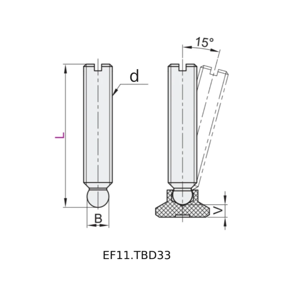 Регулируемые опоры EF11.TBD33-34 — схема №1