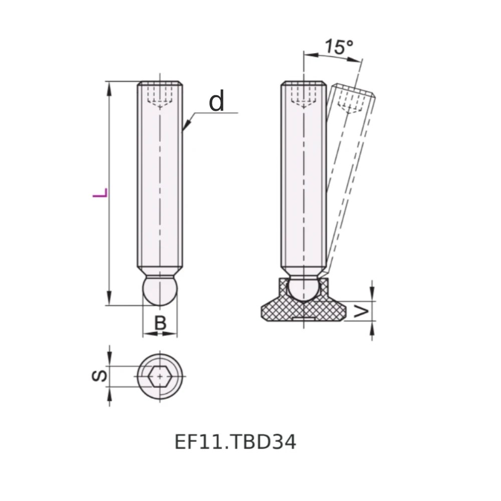 Регулируемые опоры EF11.TBD33-34 — схема №3