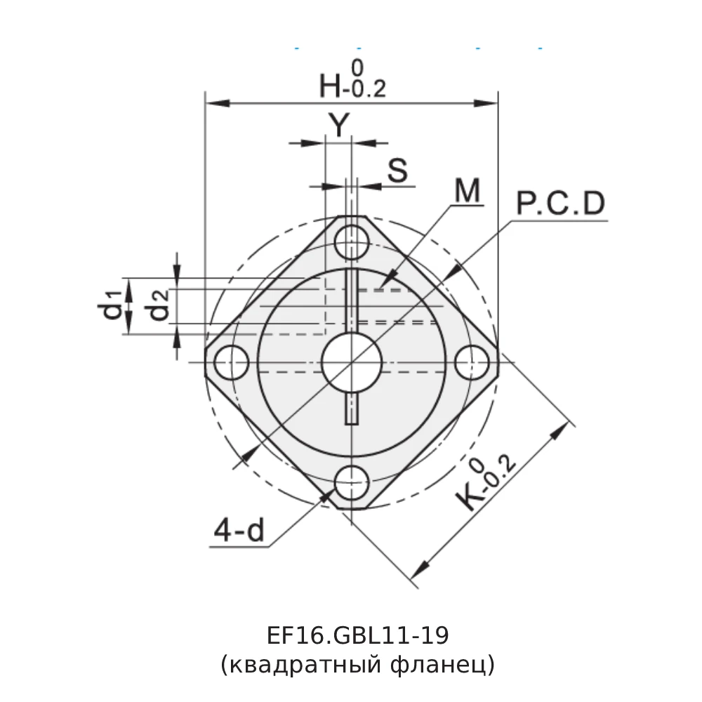 Соединительные зажимы с опорным фланцем  EF16.GBL01-29 — схема №3