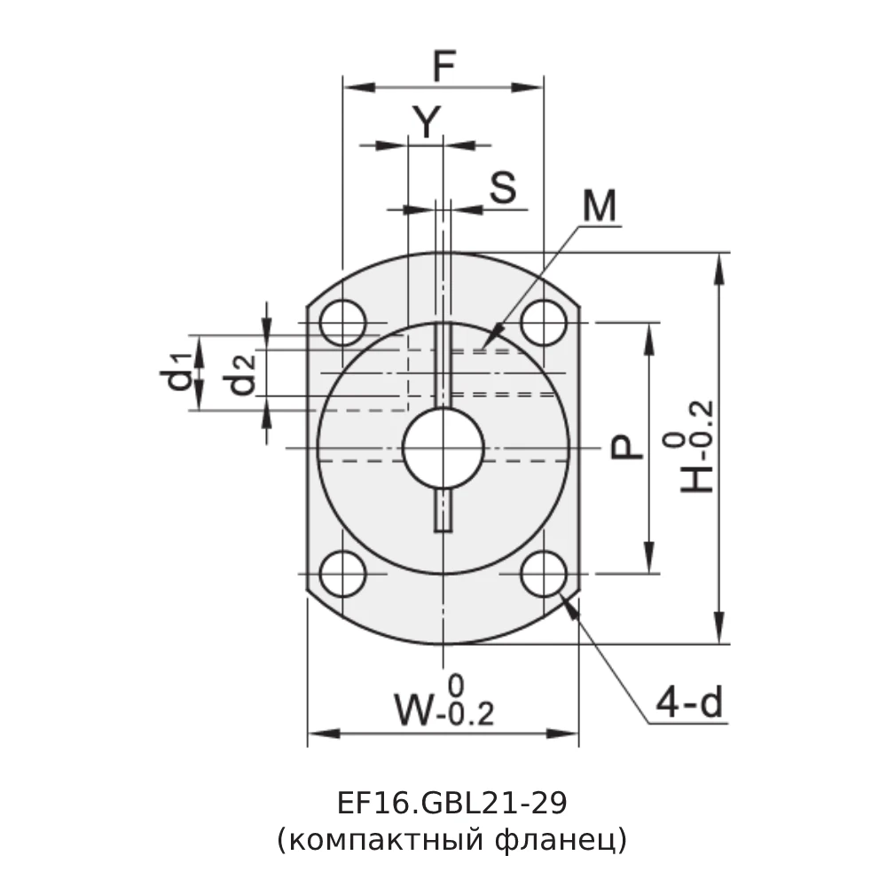 Соединительные зажимы с опорным фланцем  EF16.GBL01-29 — схема №4