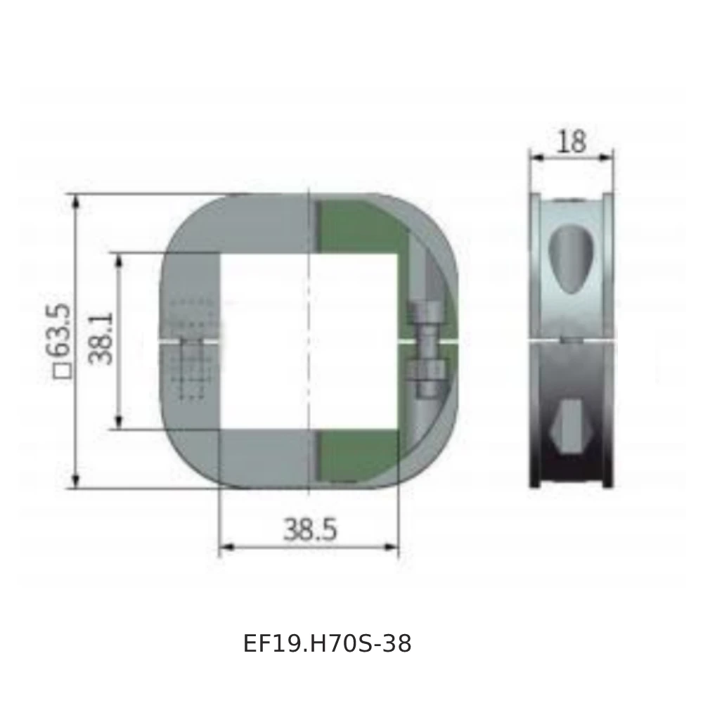 Разрезные установочные кольца EF19.H70S — схема №1