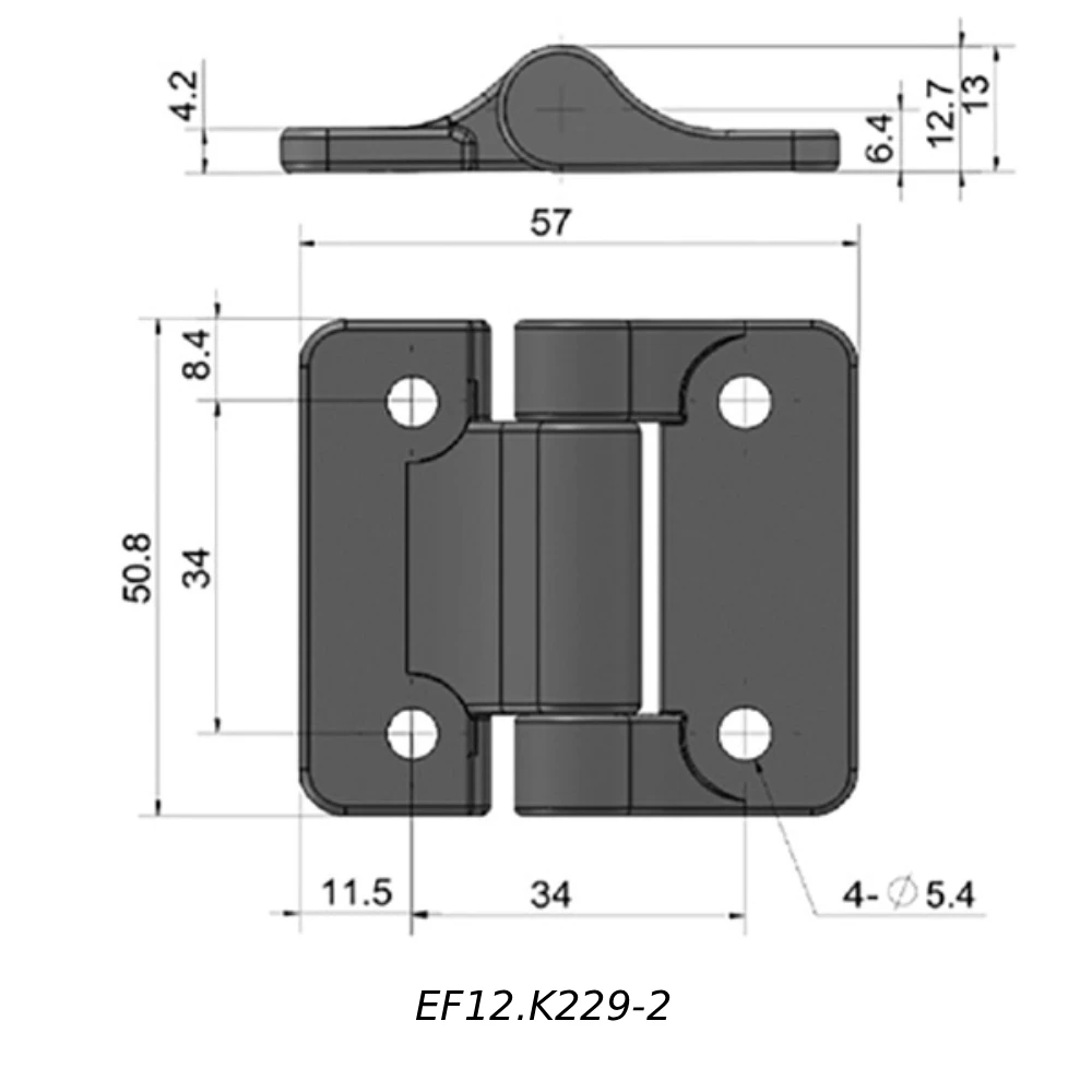 Петли с регулируемым моментом силы EF12.K229 — схема №2