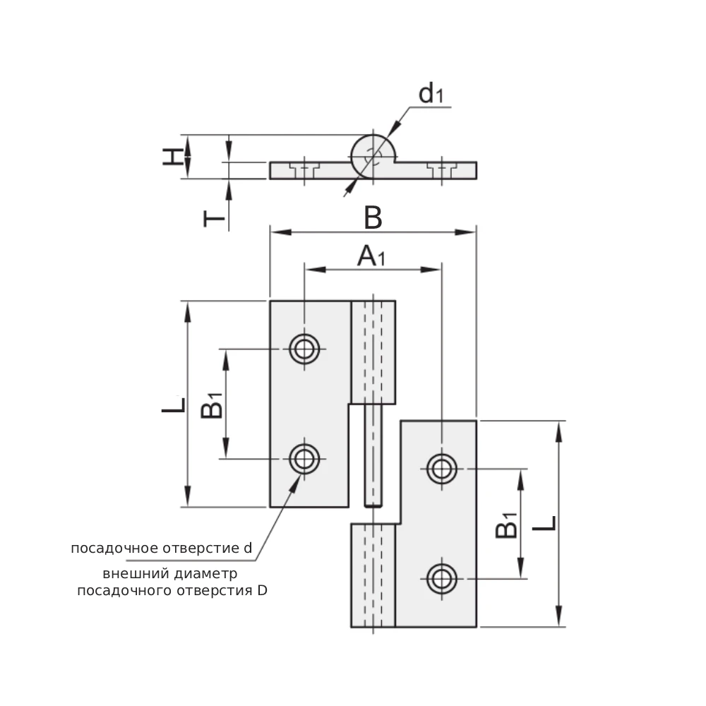 Разъемные петли EF12.HFG31-36 — схема №1