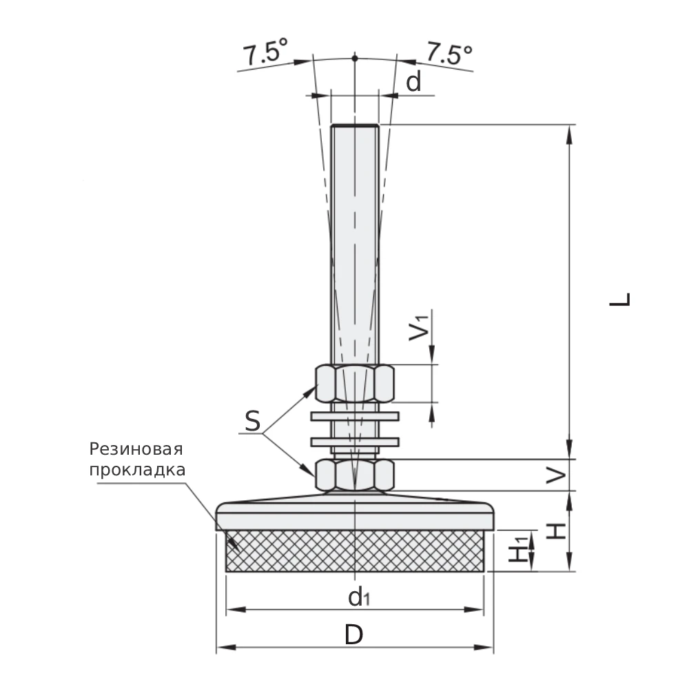 Опоры виброизолирующие EF20.WAD18 — схема №1