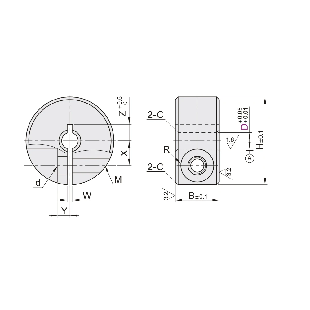 Полуразрезные установочные кольца EF09.FAF01-06 — схема №1