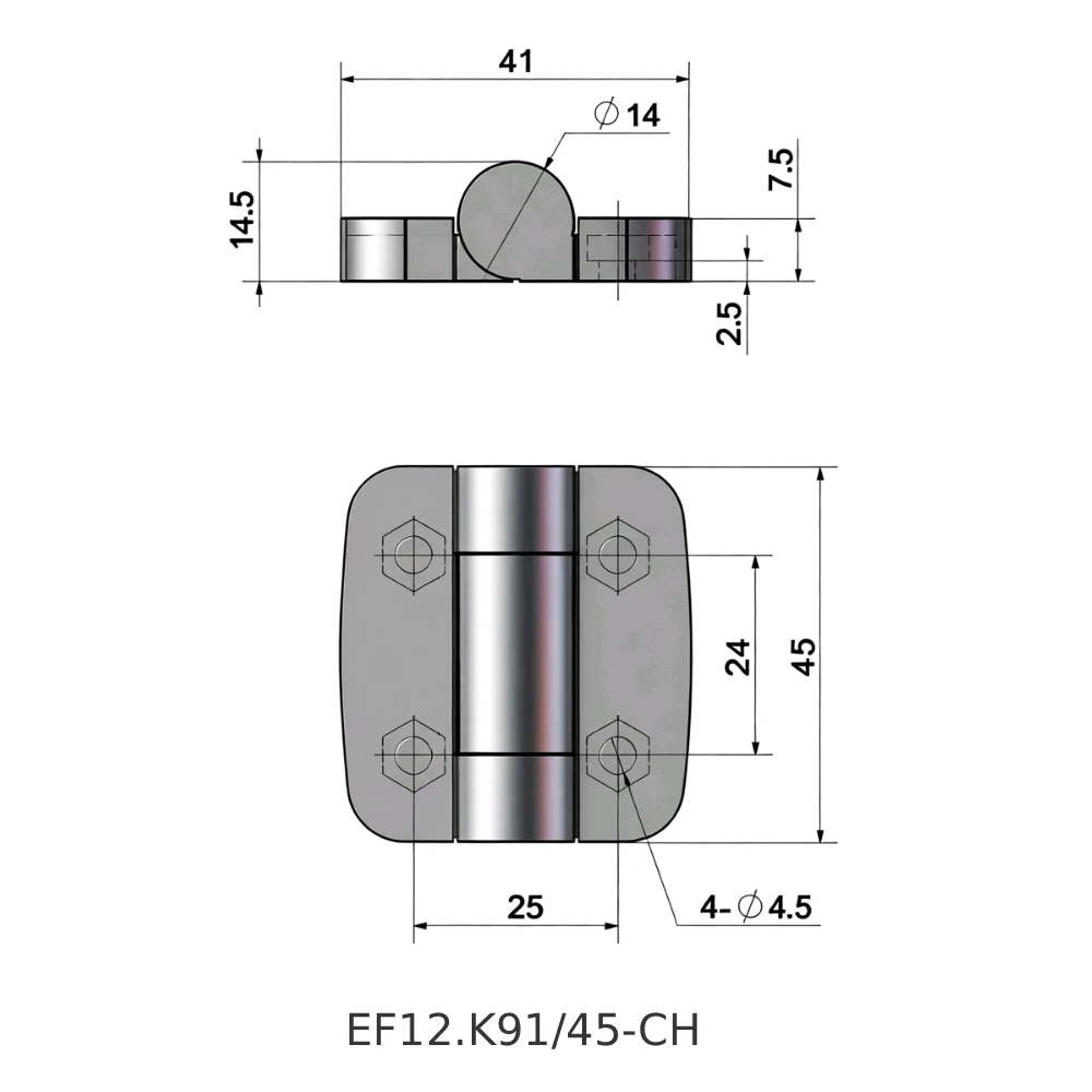 Петли EF12.K91 — схема №1