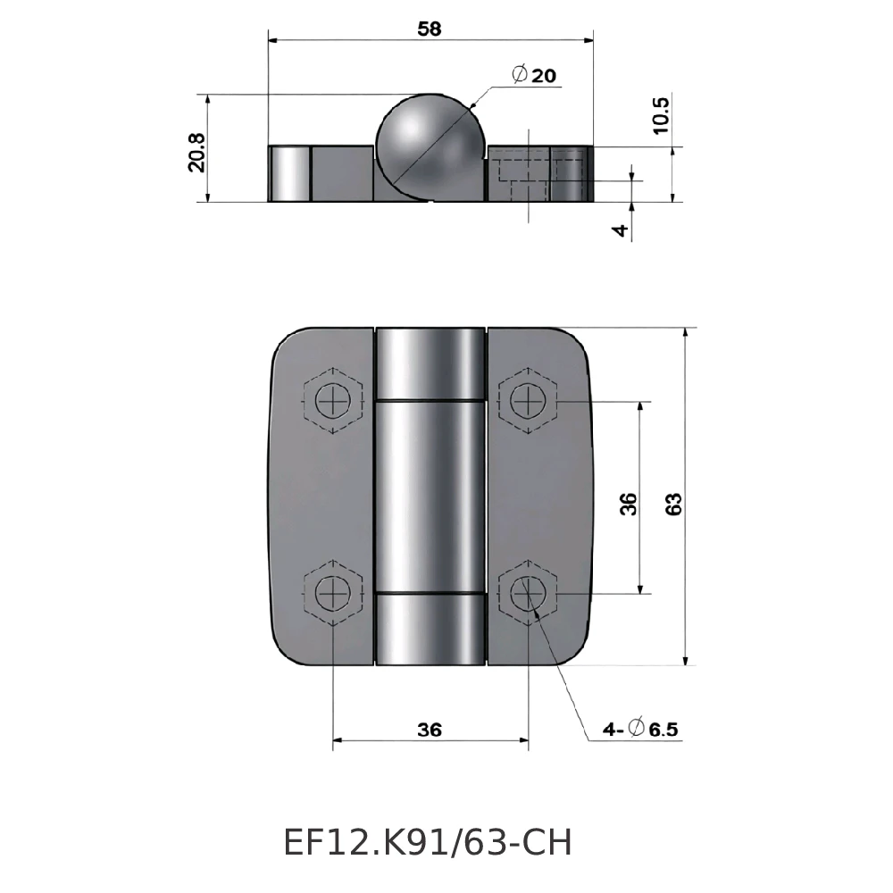 Петли EF12.K91 — схема №2