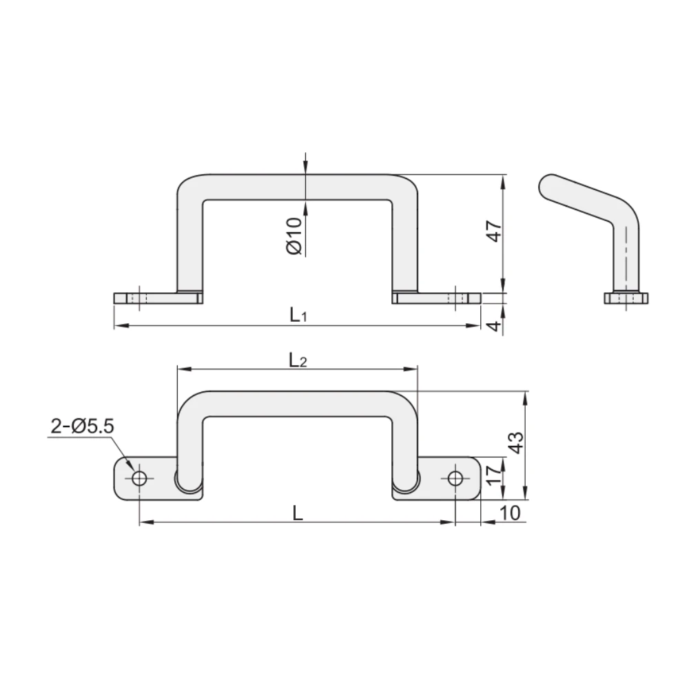 П-образные ручки для ящиков и шкафов EF04.XAF11-17 — схема №1