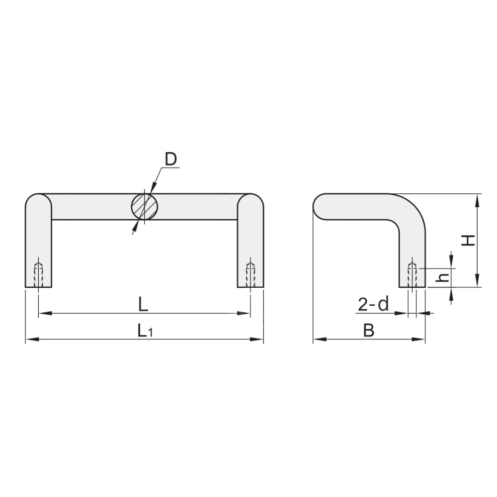 П-образные ручки для ящиков и шкафов EF04.XAF81-82 — схема №1
