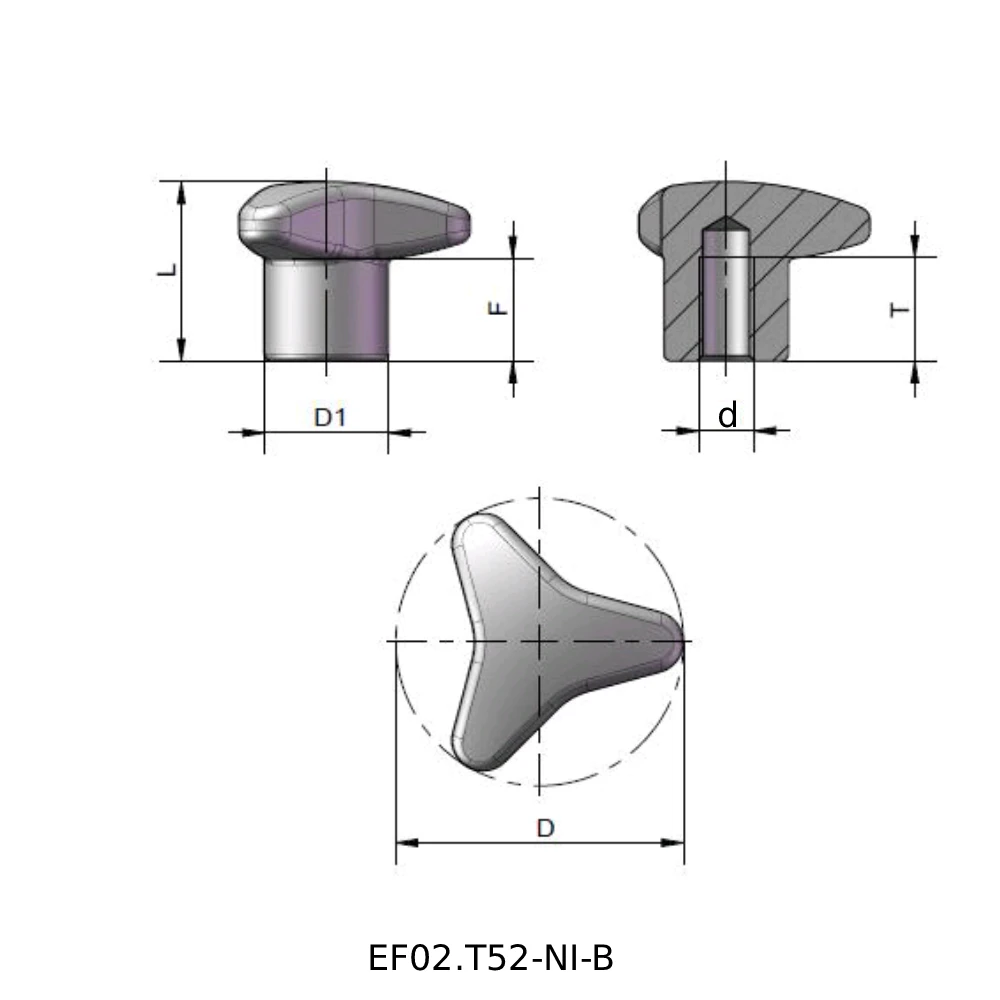 Трёхлепестковые ручки EF02.T52 — схема №1