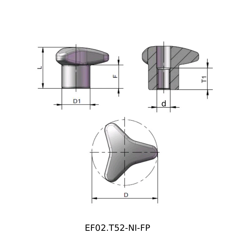 Трёхлепестковые ручки EF02.T52 — схема №2
