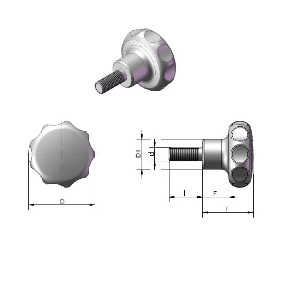 Ручки лепестковые EF02.T51 — схема №1