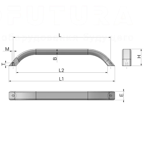 Ручки арочного типа EF04.L53 — схема №1