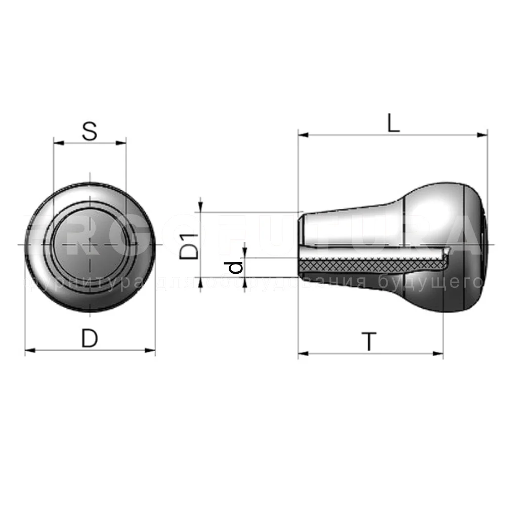 Грибовидные ручки EF05.T88 — схема №1
