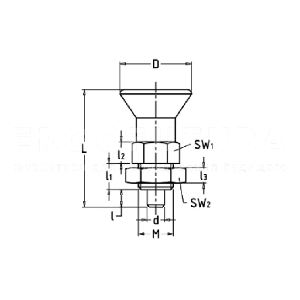 Миниатюрные стопорные штифты EF08.KV254-B — схема №1