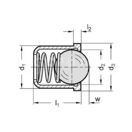 Фиксаторы пружинные EF08.KV410-BS — схема №1