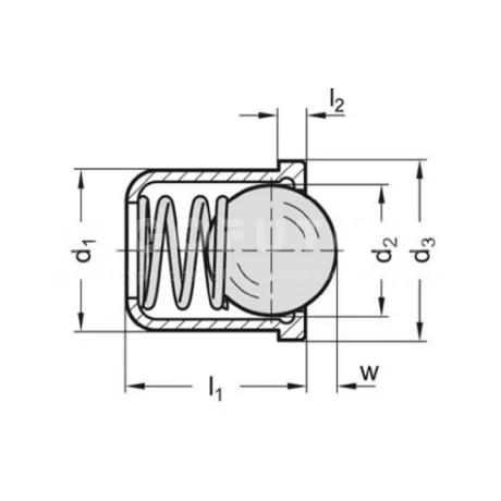 Фиксаторы пружинные EF08.KV410-NI — схема №1
