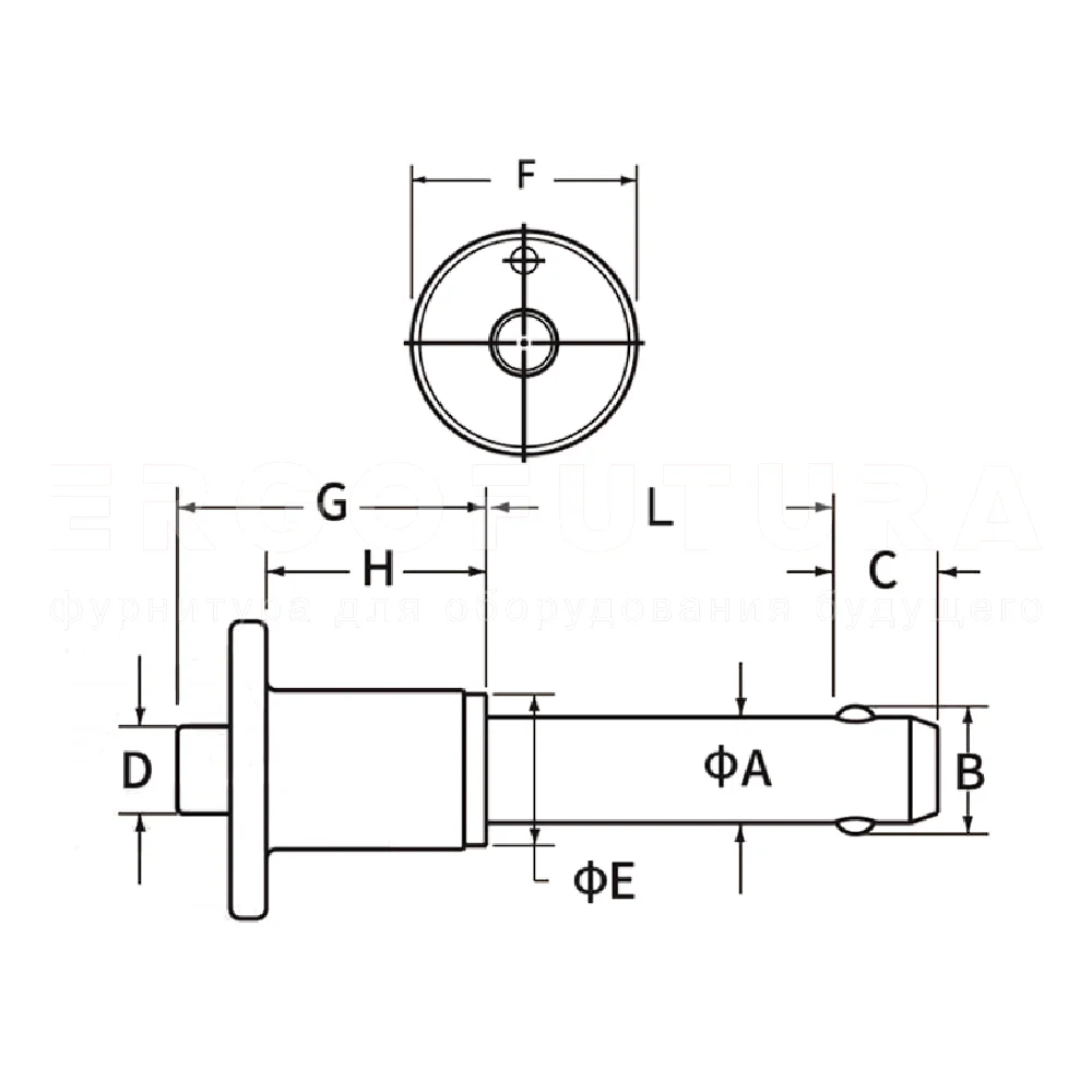 Штифты с шариковыми фиксаторами EF08.KV110 — схема №1