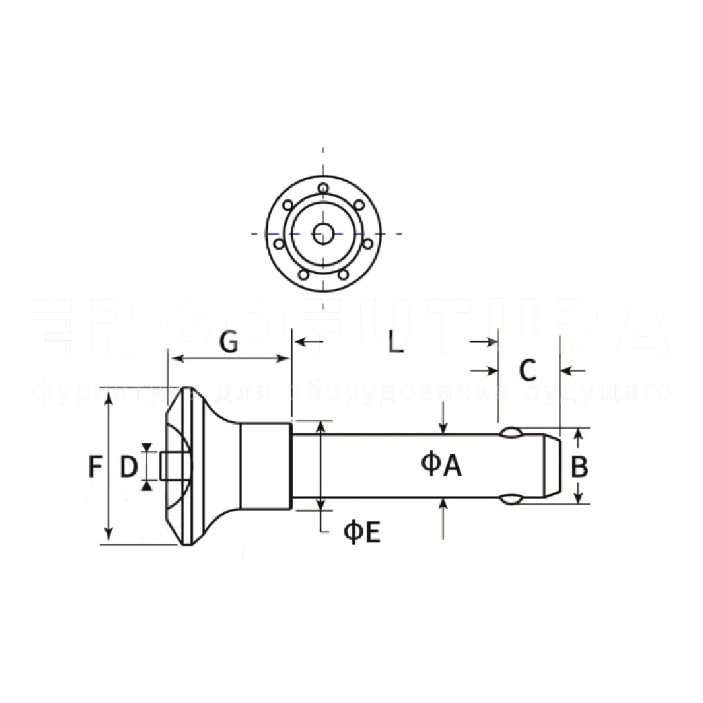 Штифты с шариковыми фиксаторами EF08.KV111 — схема №1