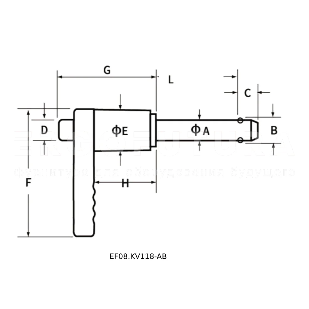 Штифты с шариковыми фиксаторами EF08.KV118 — схема №1