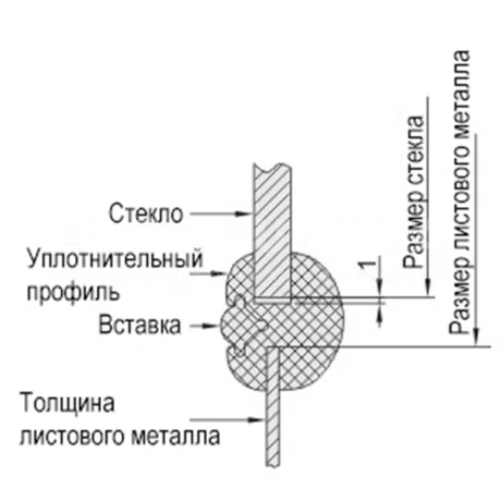 Уплотнители оконного типа J-HGY06/ J-HGY07 — схема №4
