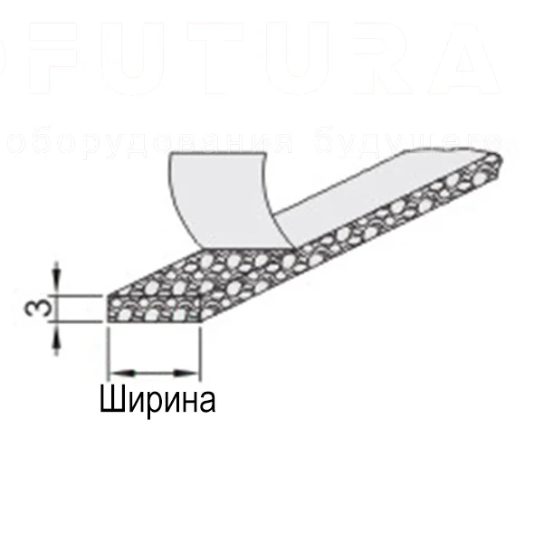 Уплотнительные клейкие ленты из вспененного материала J-HGY21 — схема №1