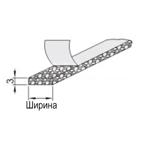 Уплотнительные клейкие ленты из вспененного материала J-HGY21 — схема №1